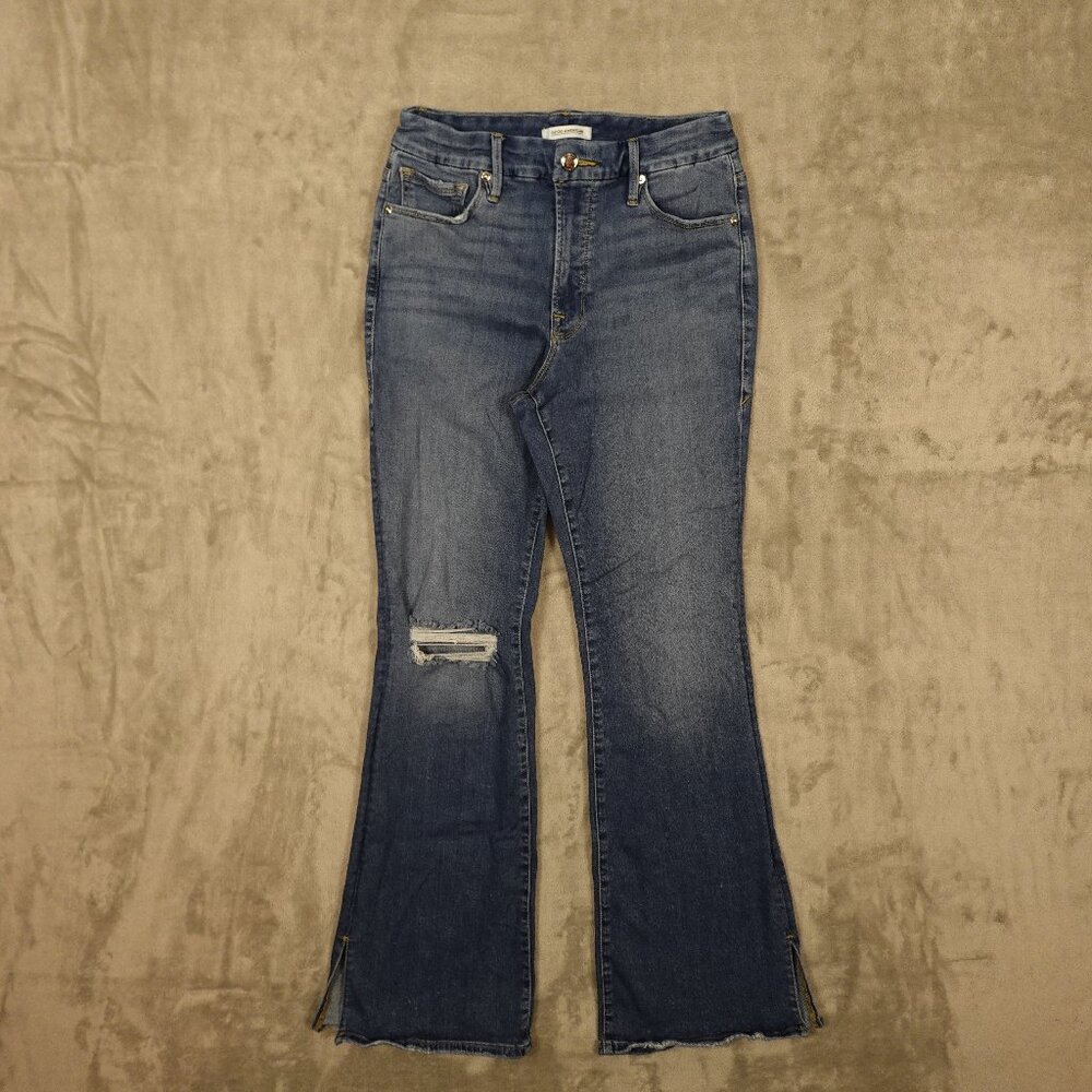 Good American‎ jeans good flare women's 10/30 blue stretchy high waist